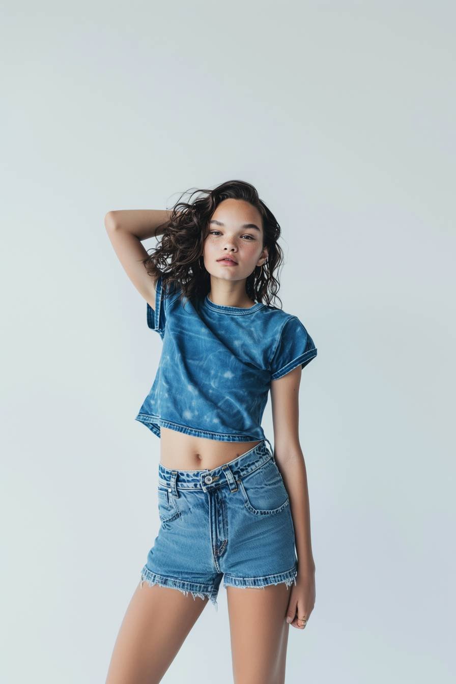 Camiseta Feminina em Malha - Blue Jeans - Imagem 3