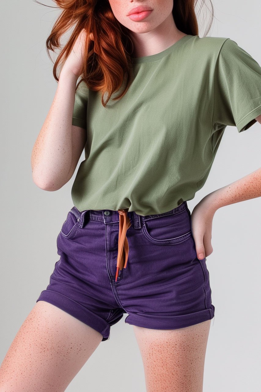 Short Feminino Curto em Brim - Marrom - Imagem 5