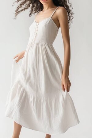 Vestido de Algodão Fino - Branco